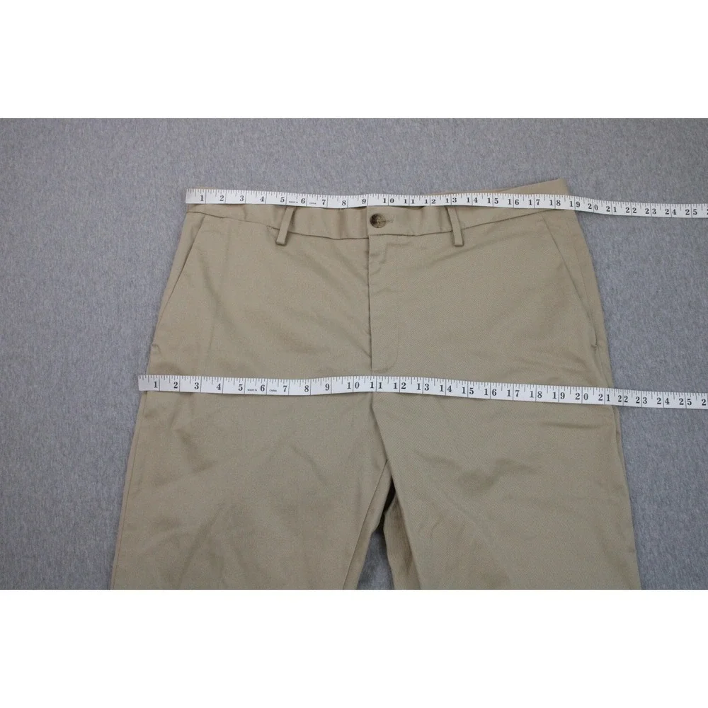 Banana Republic Pants Mens 36 x 32 Beige Cotton Blend Flat Front Straight Chino
